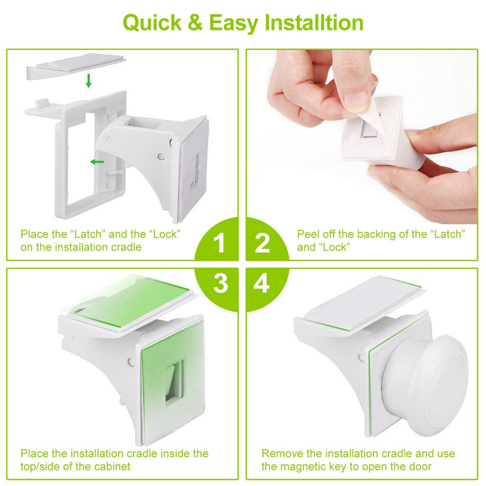 Magnetic Child Safety Cabinet & Drawer Lock (4‑Pack) product image
