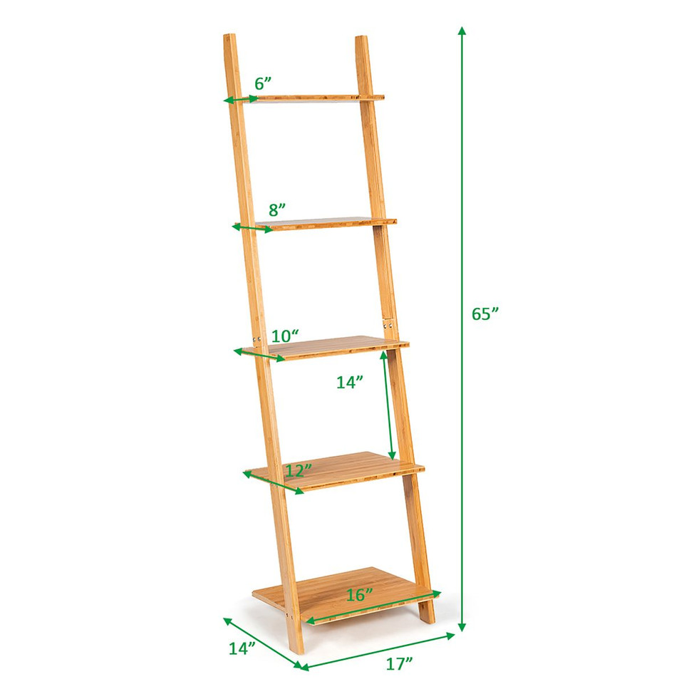 5-Tier Bamboo Ladder Shelf  product image