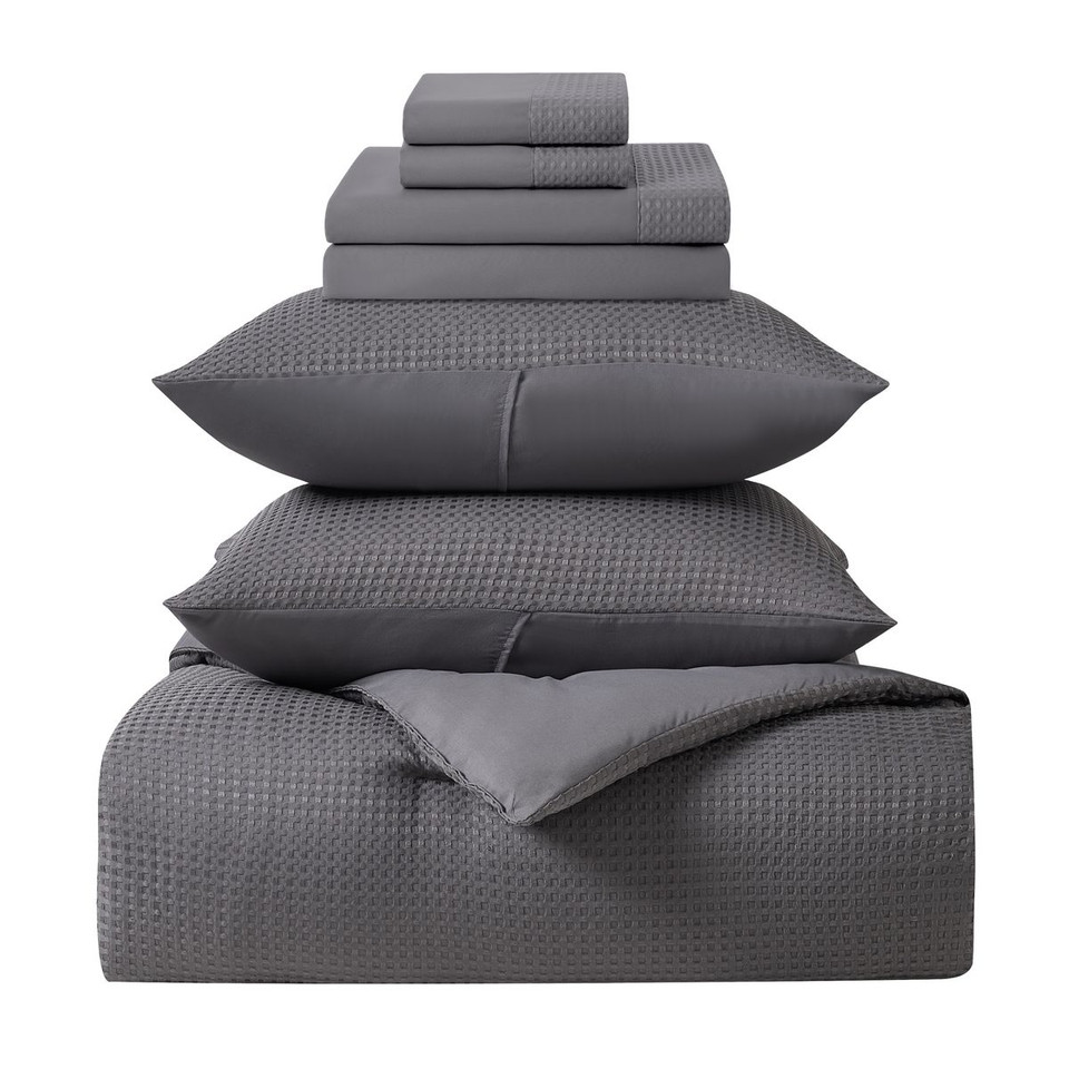 Kathy Ireland Waffle Textured Comforter Set (7 Pieces) product image