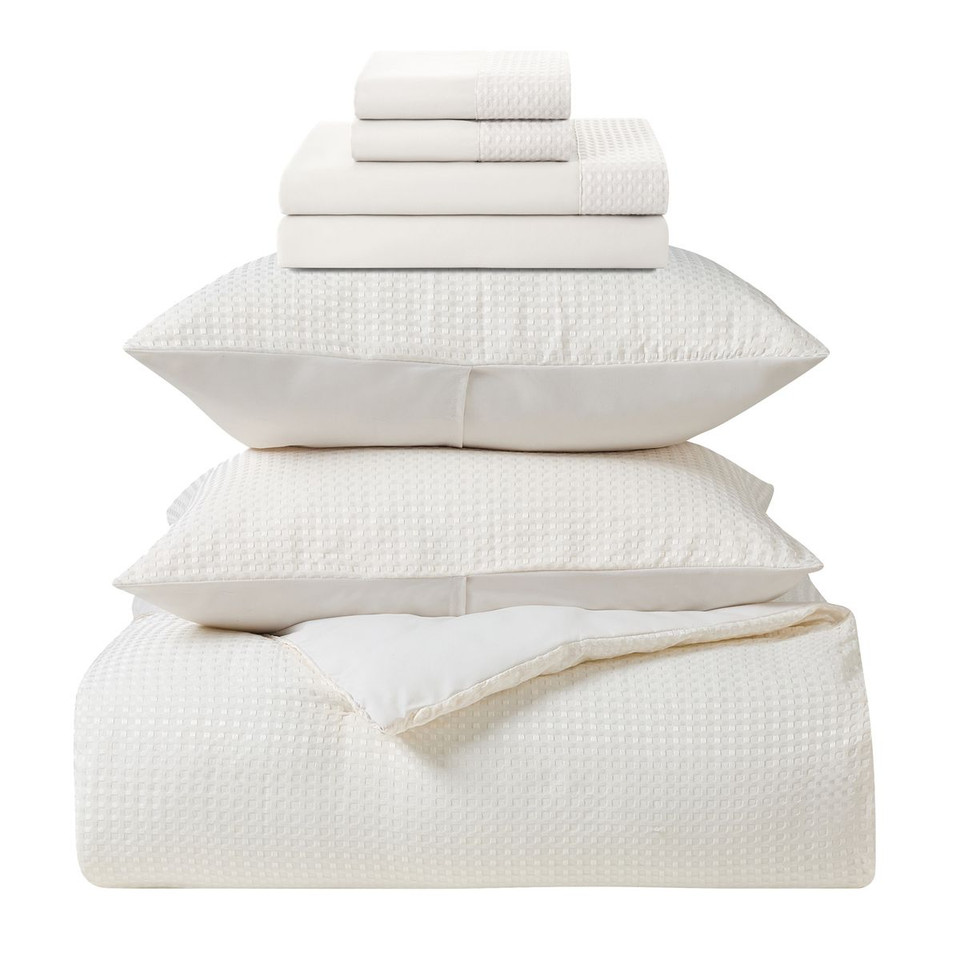 Kathy Ireland Waffle Textured Comforter Set (7 Pieces) product image