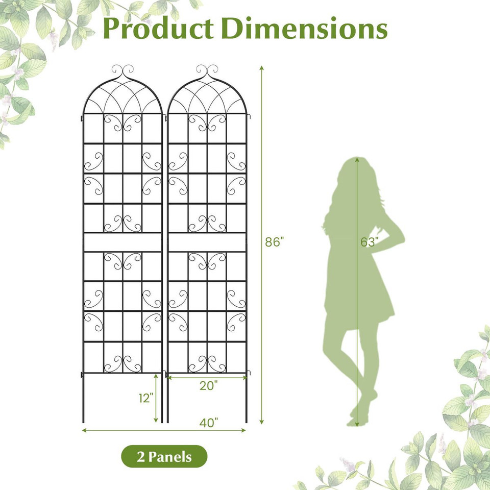 Heavy-Duty Metal Garden Trellis (2 or 4-Pack) product image