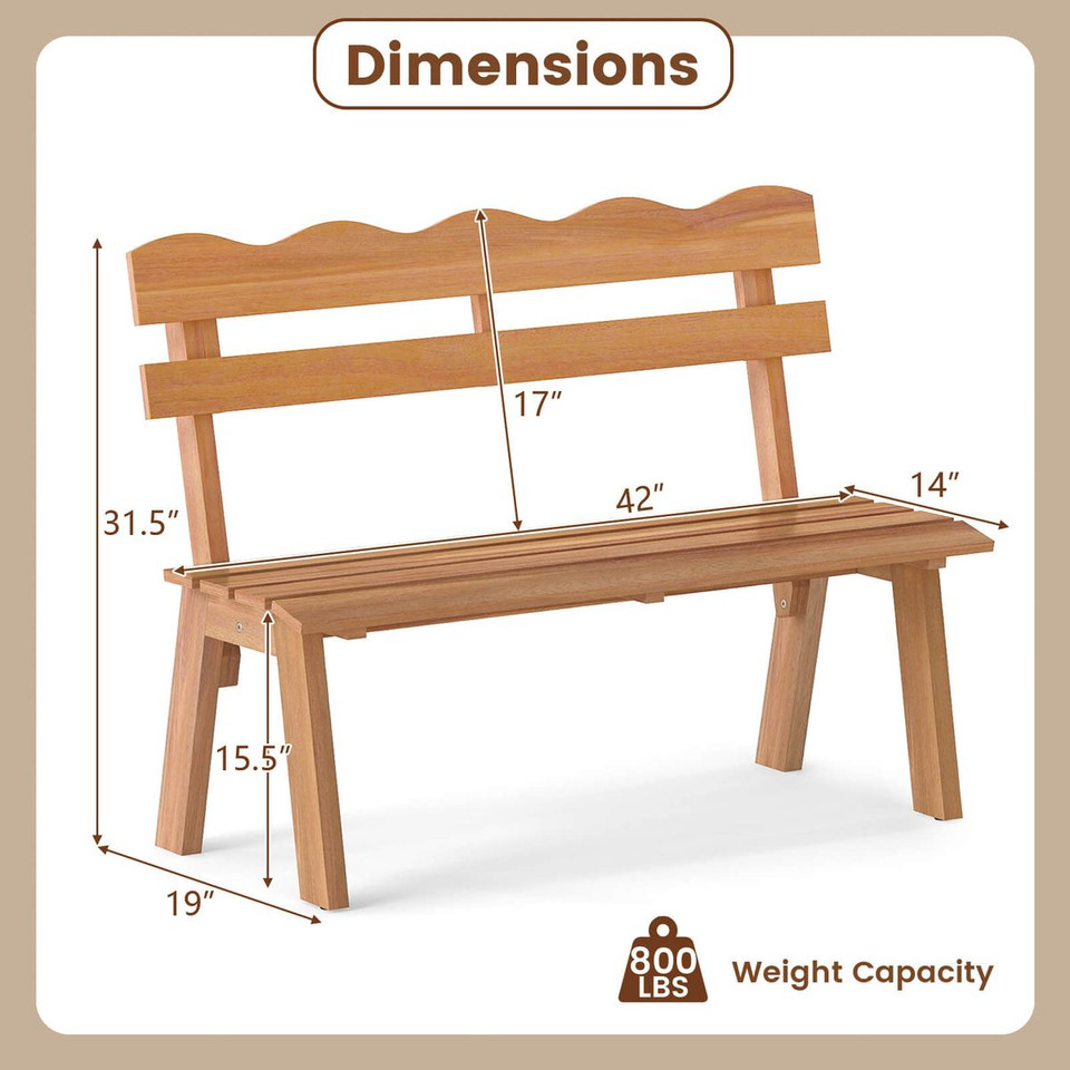  Outdoor Acacia Wood Bench  product image