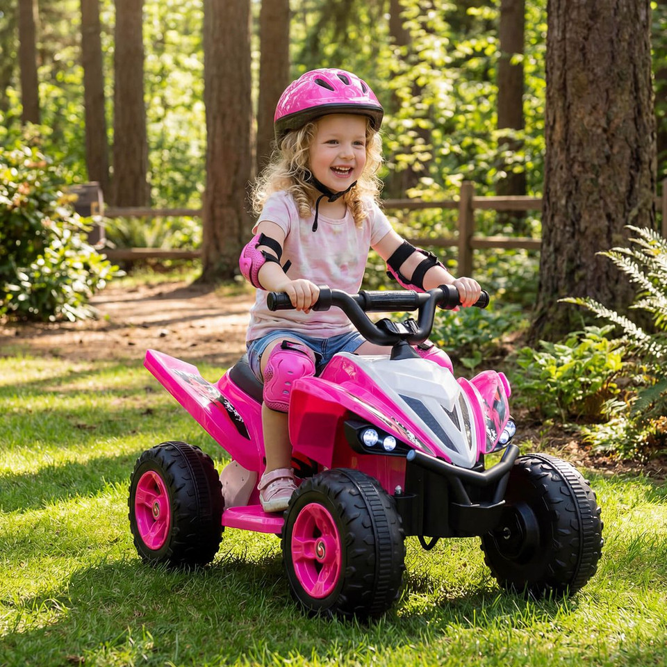 12V Quad 4 Wheeler Ride-On Toy with Wireless Connection and USB Port product image