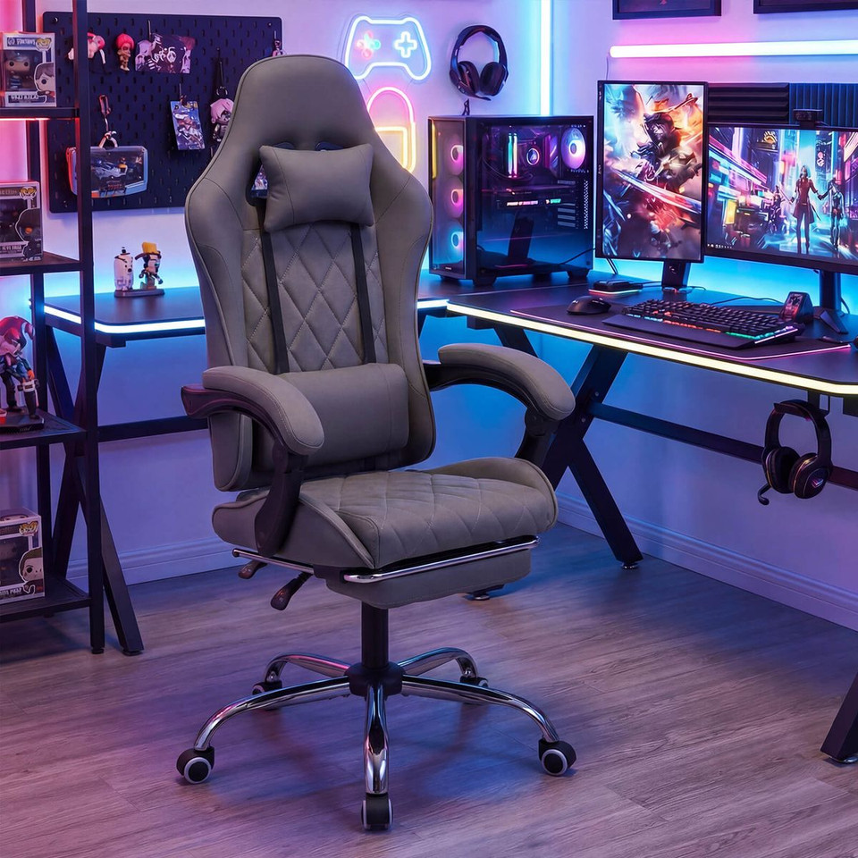 Gaming Chair with Headrest, Lumbar Support and Linkage Armrests product image