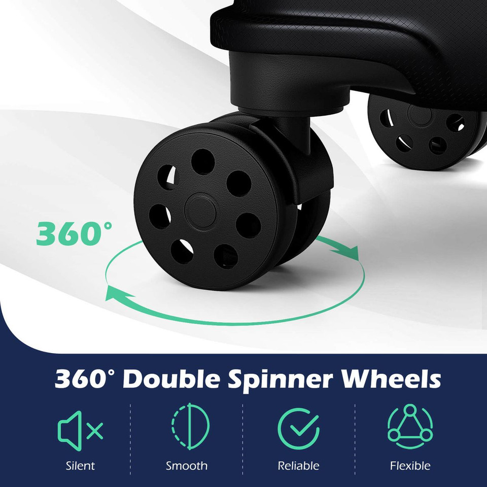 3-Piece Hardside Luggage Set with 8-Spinner Wheels and 3-Digit Lock product image