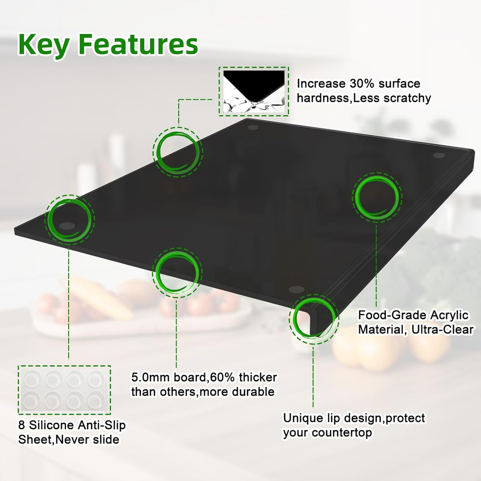 Acrylic Cutting Board with Counter Lip product image