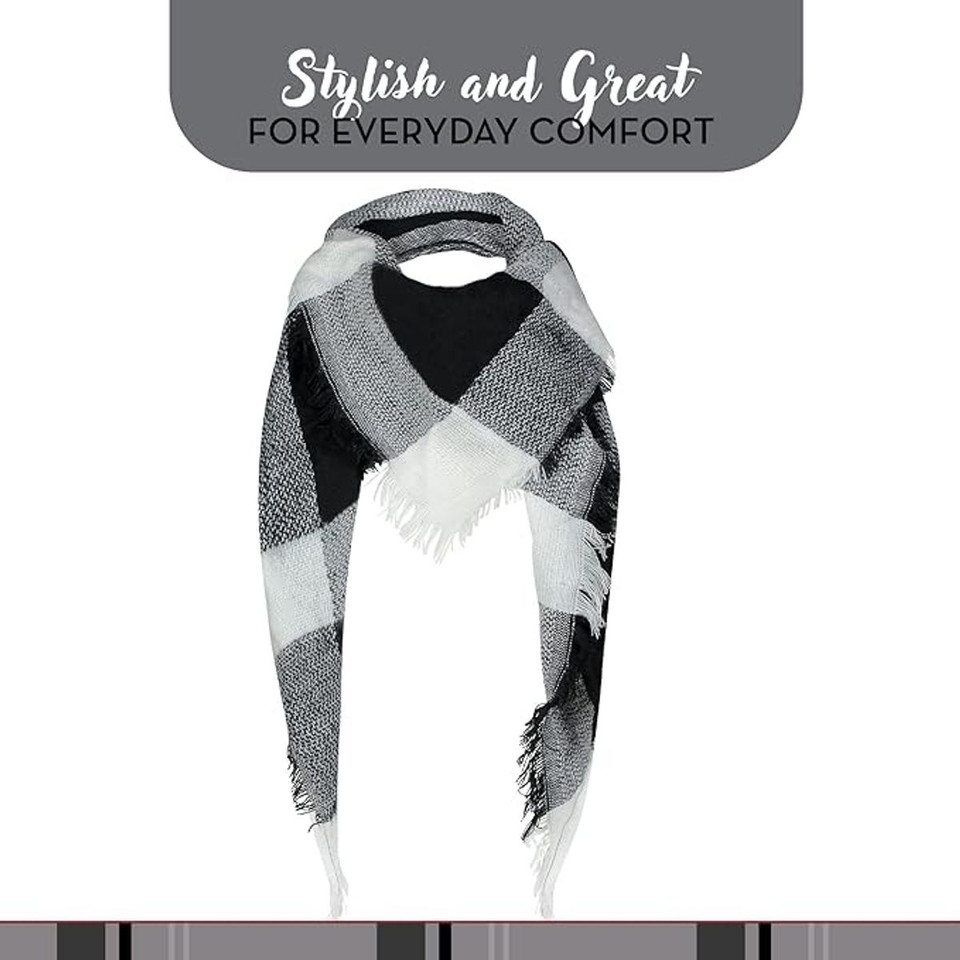 Women's Winter Plaid Blanket Scarves (set Of 2) product image