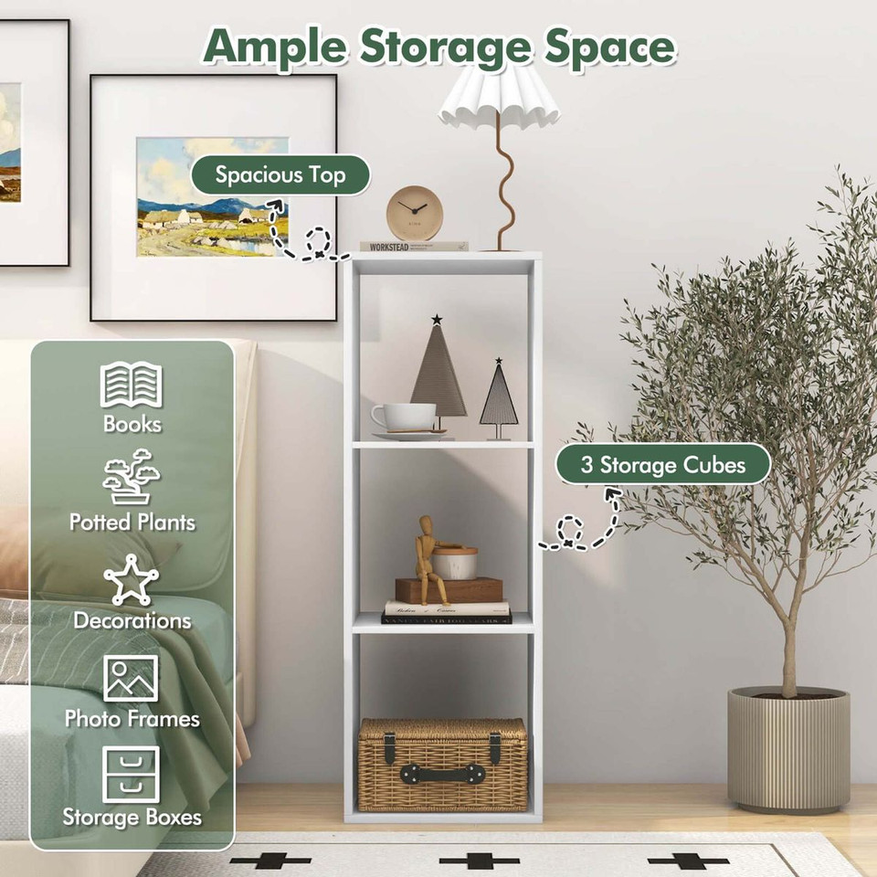 3-Cube Bookshelf with 2-Anti-Tipping Kits  product image