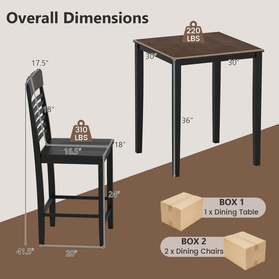 Square Dining Table with Solid Wood Frame product image