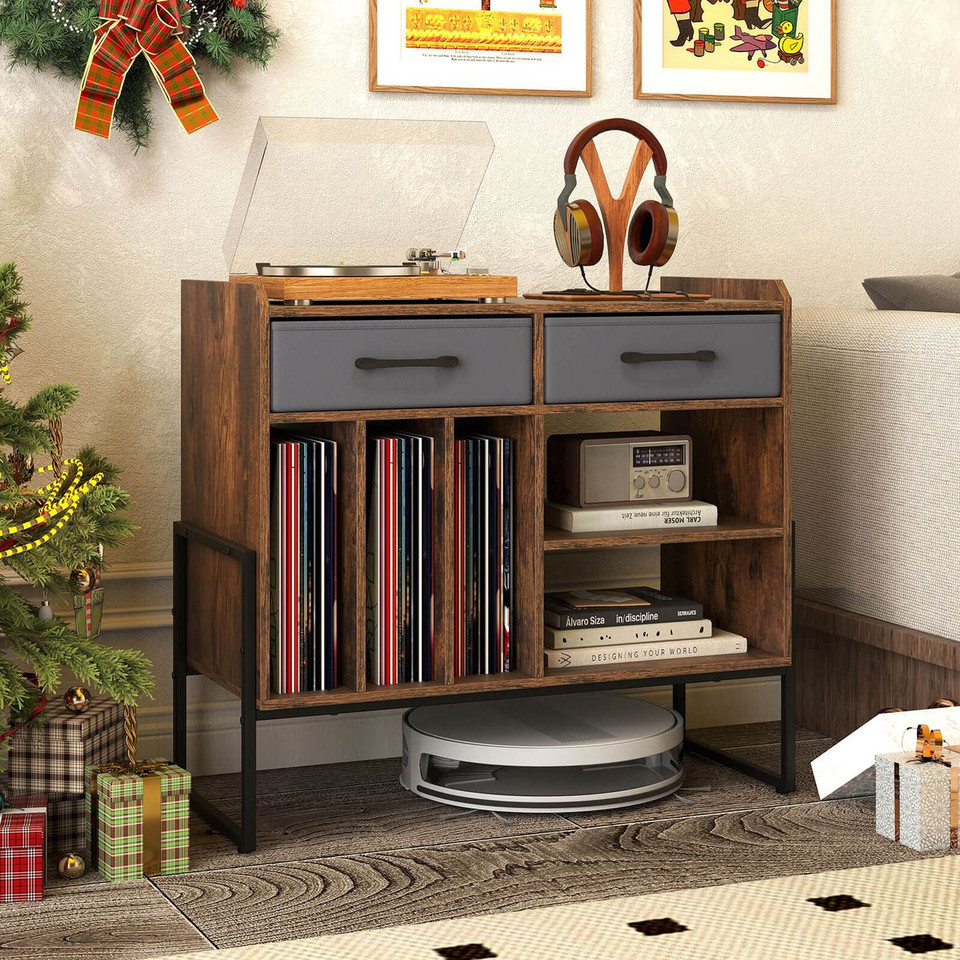 Adjustable Record Player Stand with Charging Station  product image