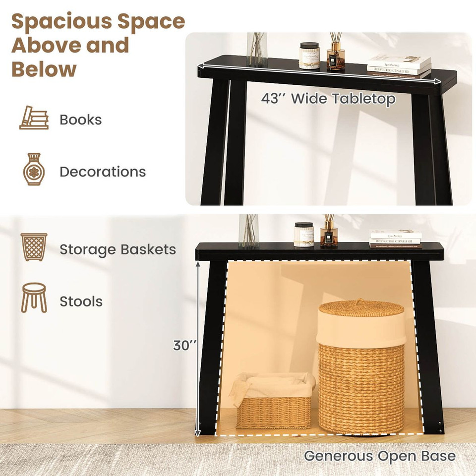 43" Console Table with Rubberwood Construction  product image