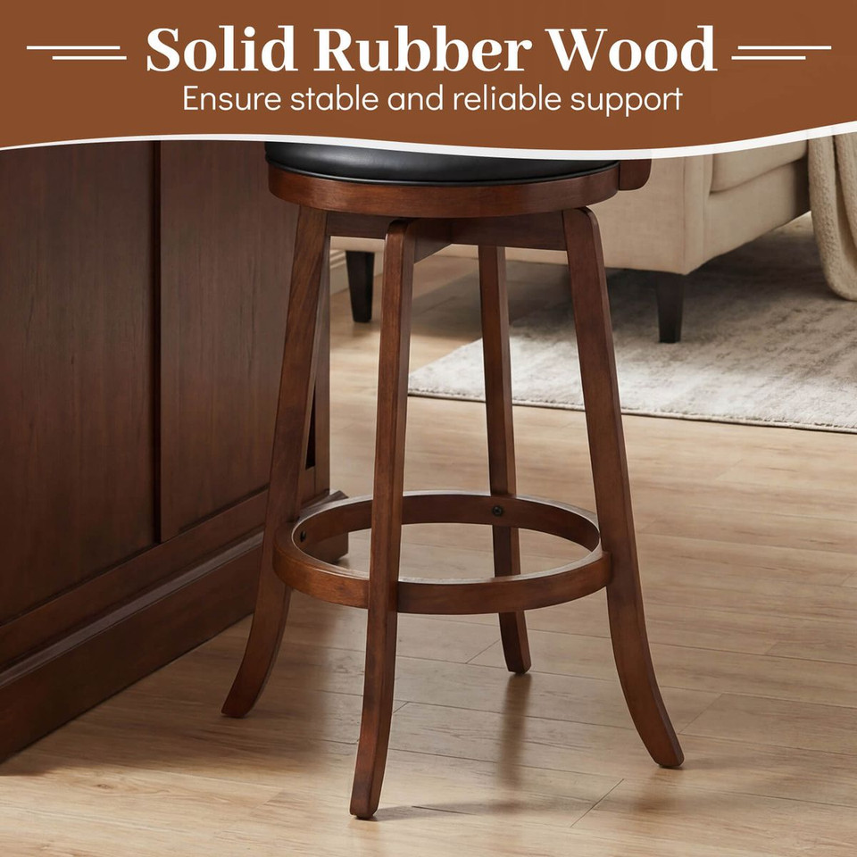 31” Bar Height Barstools with Backrest and Footrests product image