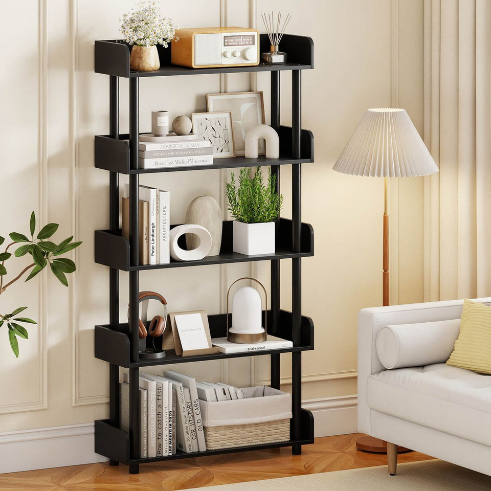 5-Tier Bookshelf with Anti-Failing Guardrails product image