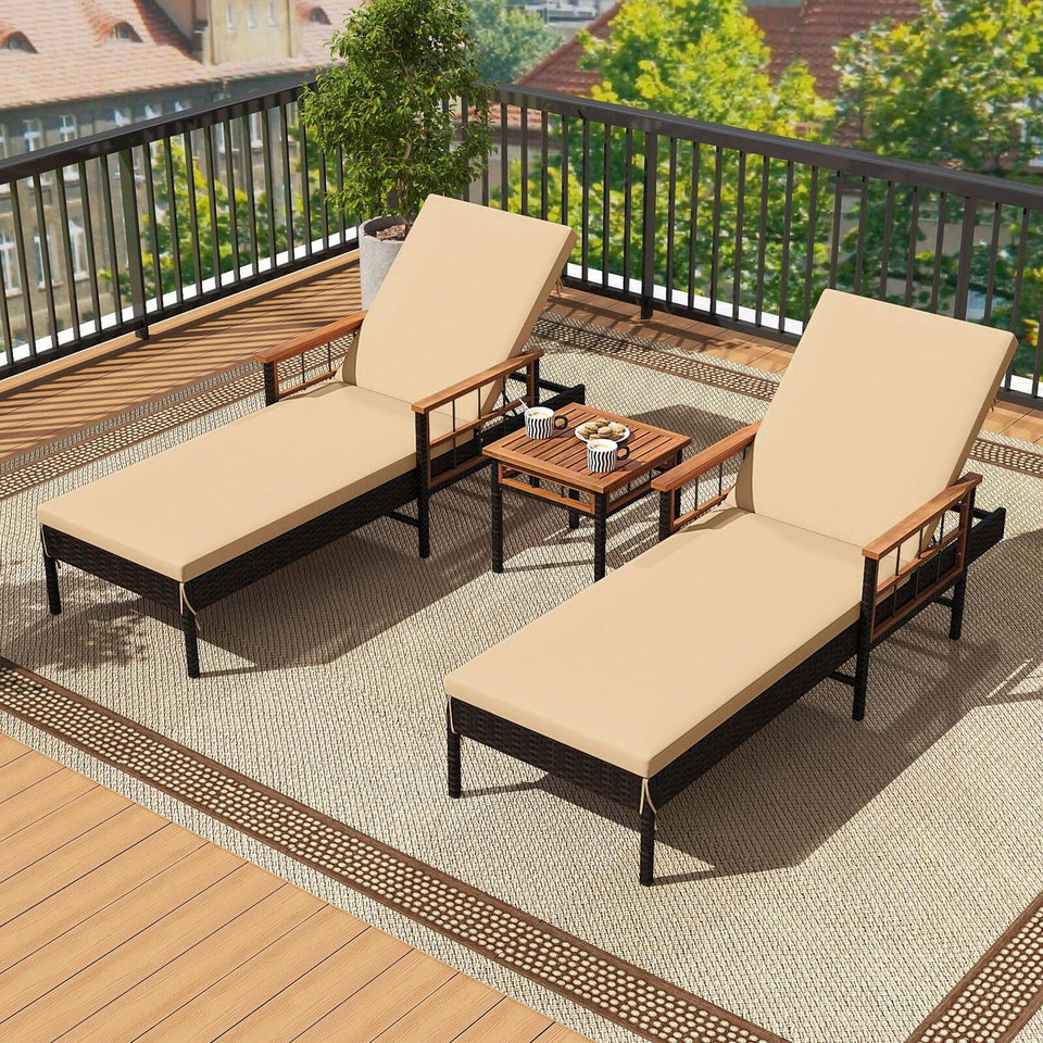Patio Rattan Chaise Lounge (1- or 2-Pack) product image