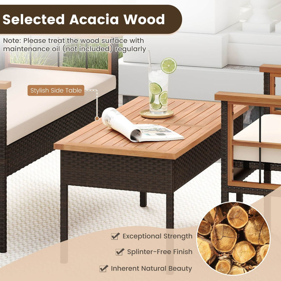 4-Piece Wicker Outdoor Furniture Set product image