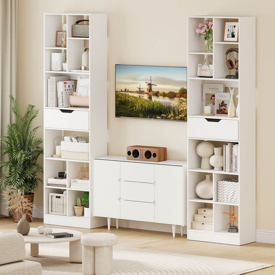 71” Bookcase with Cubes and Pull-Out Drawer product image