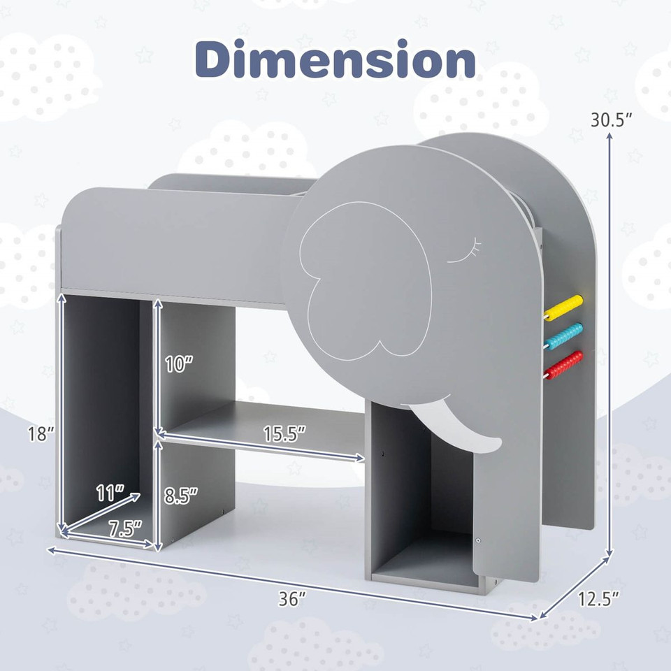 Elephant Shaped Children's Bookshelf product image