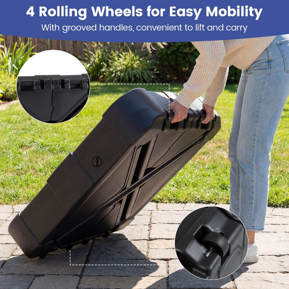375LBS Outdoor Cantilever Umbrella Base with Wheels product image