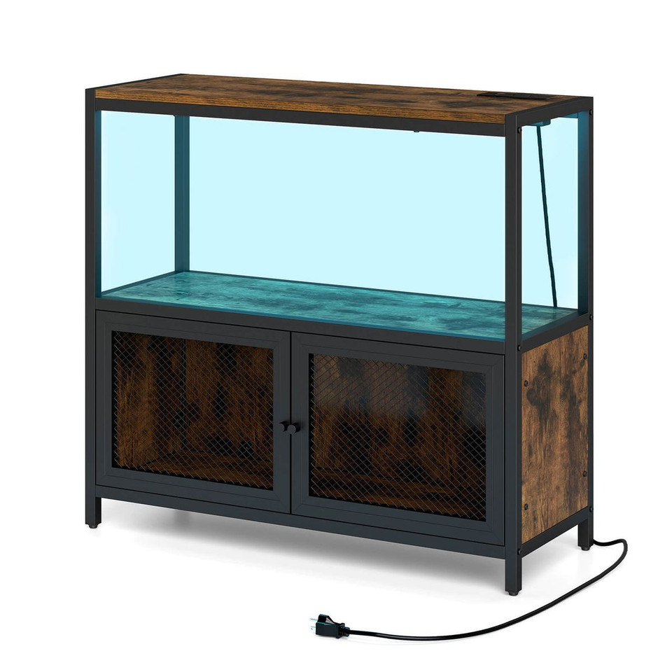 Storage Cabinet with Customizable LED Lighting and Power Strip product image