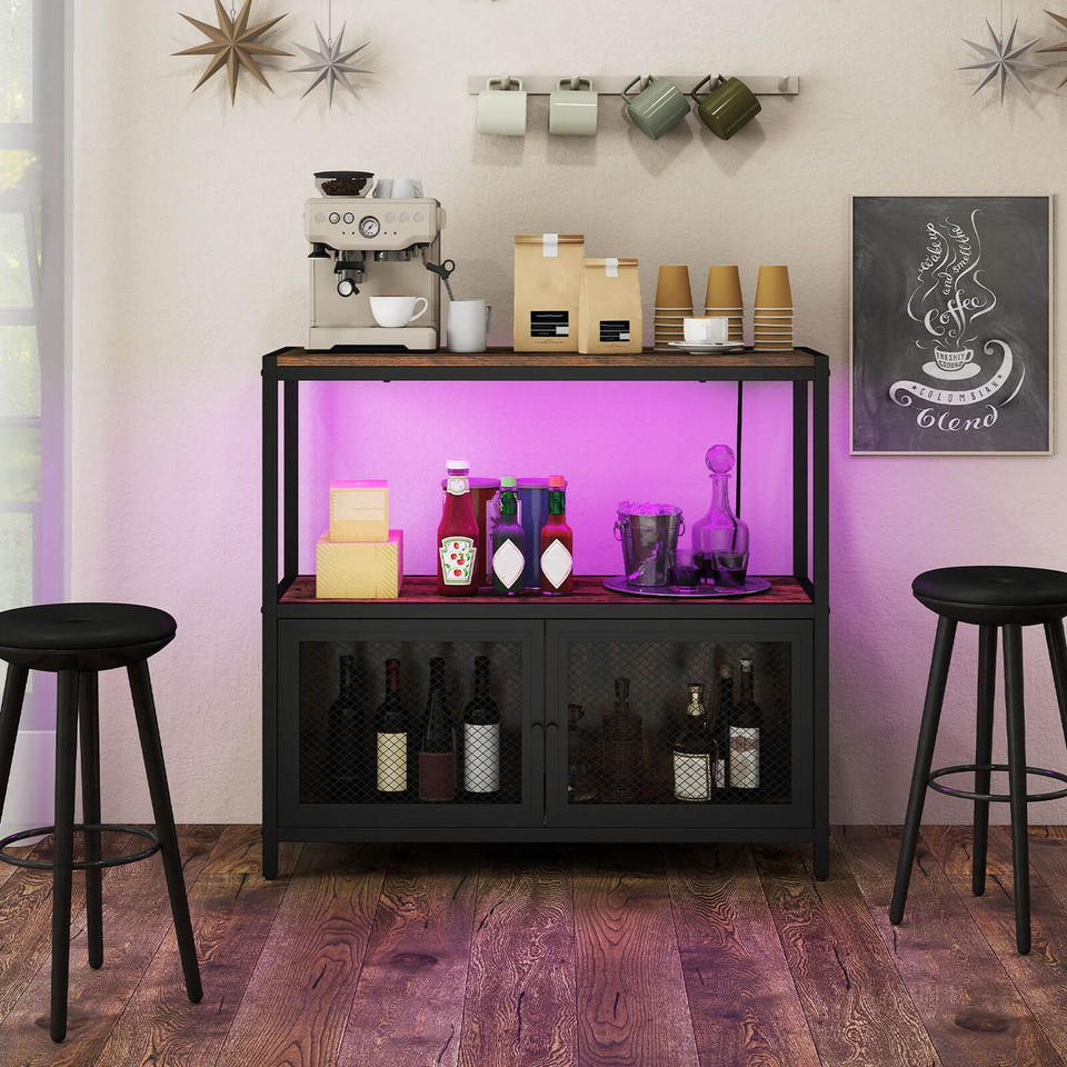 Storage Cabinet with Customizable LED Lighting and Power Strip product image