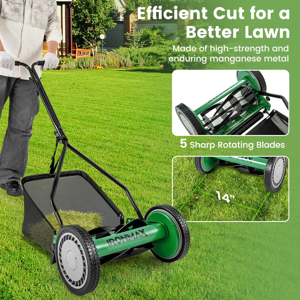 Ironmax 14" Manual Reel Mower  product image