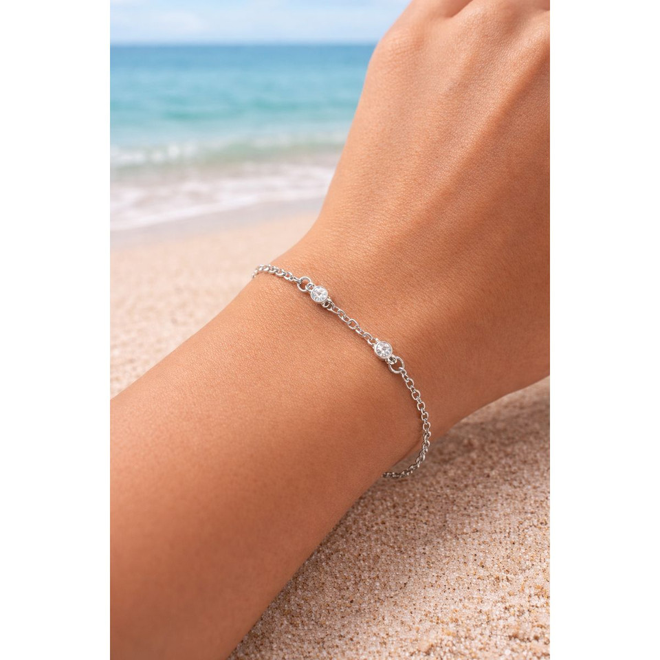 925 Sterling Silver Filled Cubic Zirconia Bracelet product image
