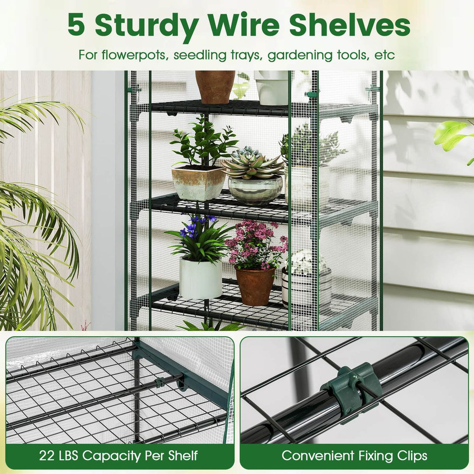 Portable Mini Greenhouse with Roll-up Door product image