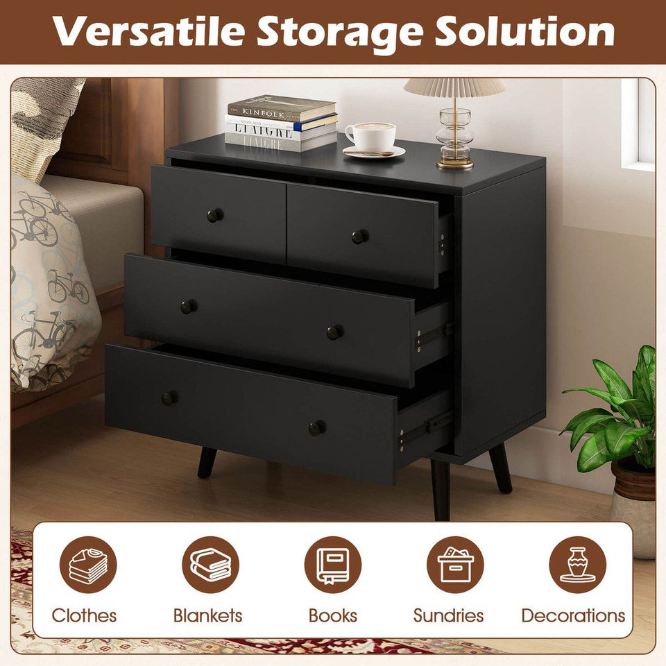 Mid-Century 4-Drawer Dresser product image