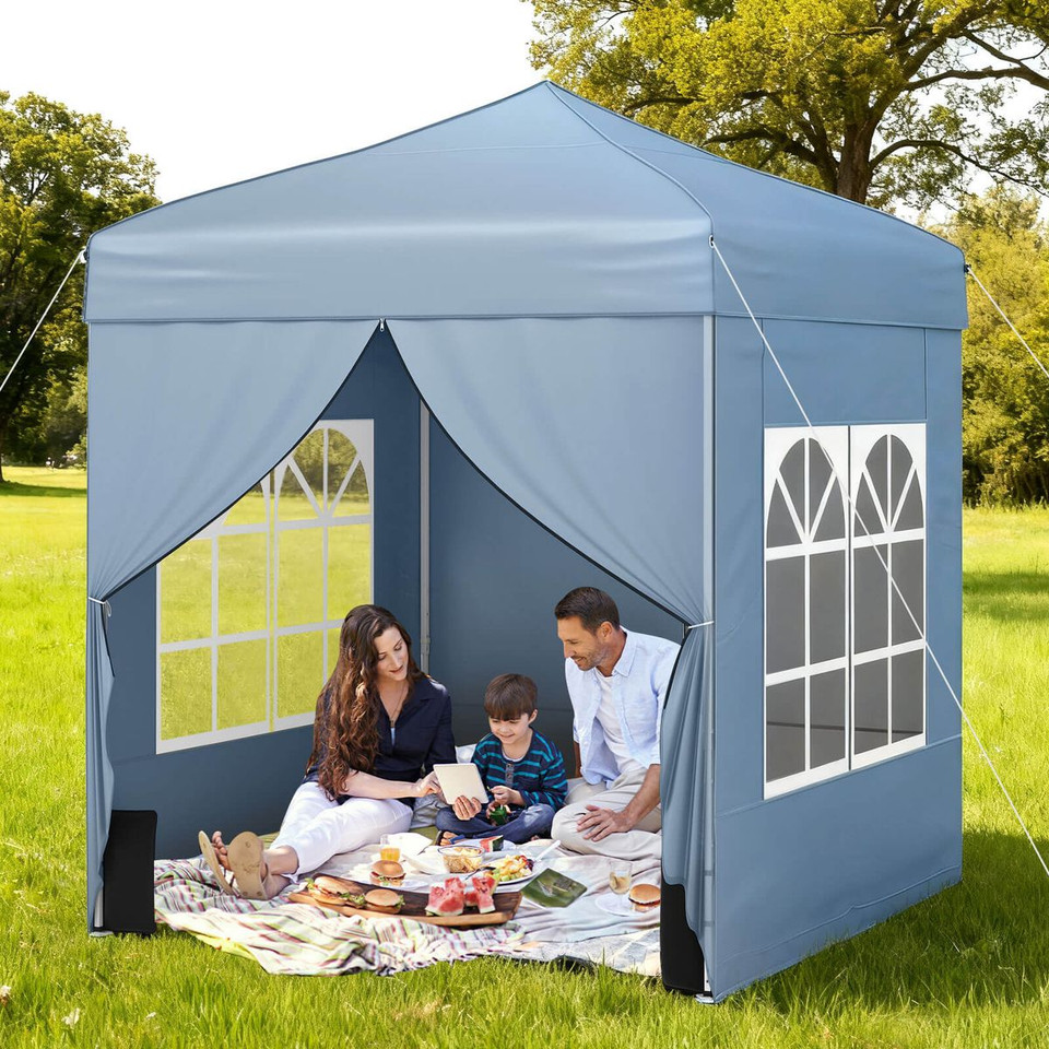 Pop-Up Canopy Tent with 4 Sidewalls and Wheeled Storage Bag product image