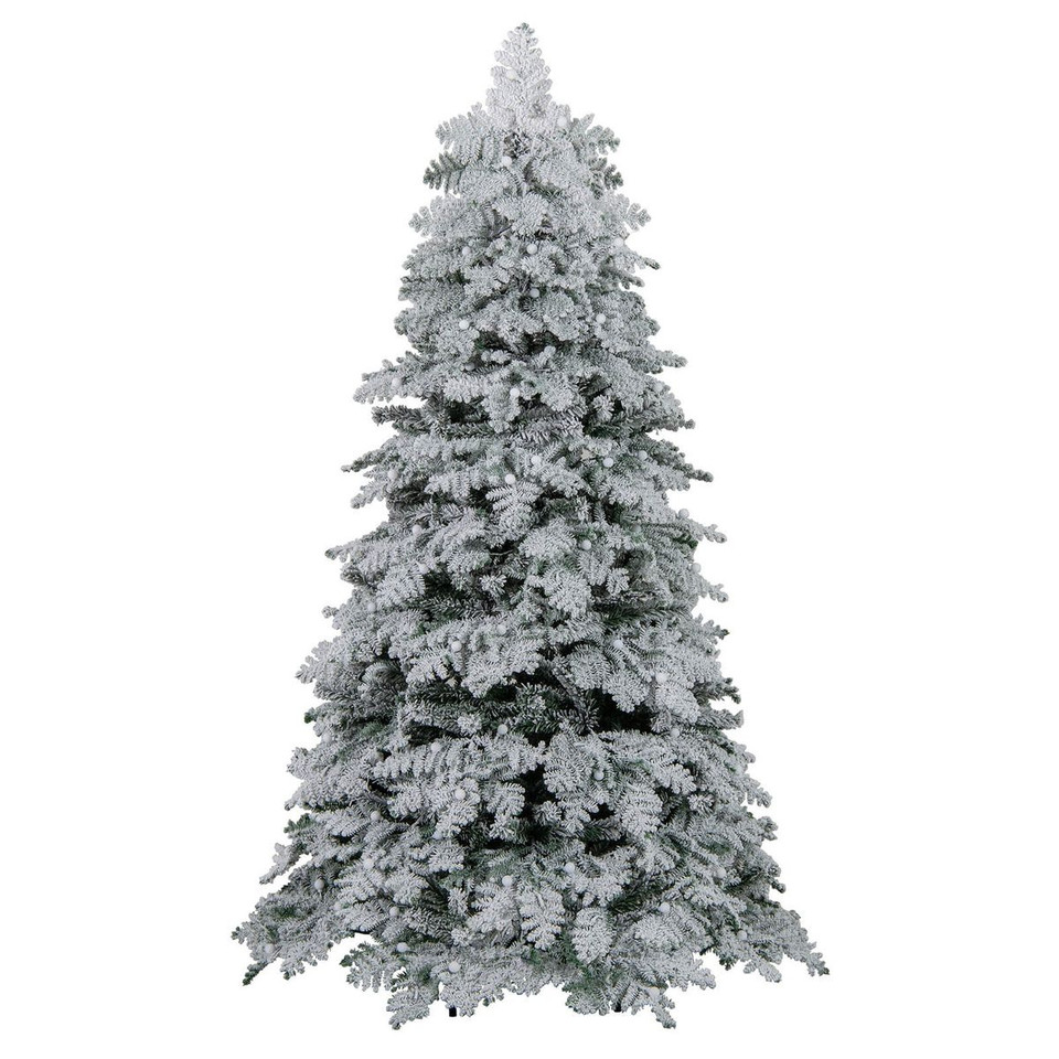 Snow-Flocked Artificial Christmas Tree with Warm White LED Lights product image