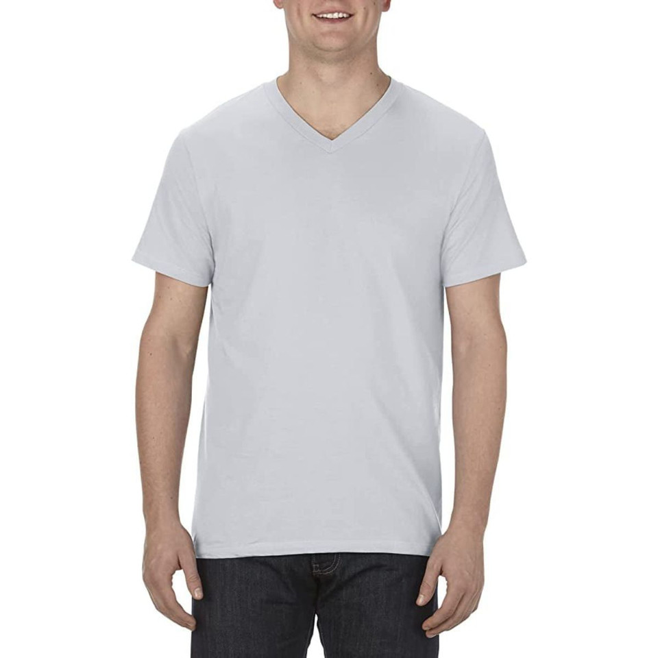 Alstyle Adult Ringspun Cotton V-Neck T-Shirt (Size Small) product image