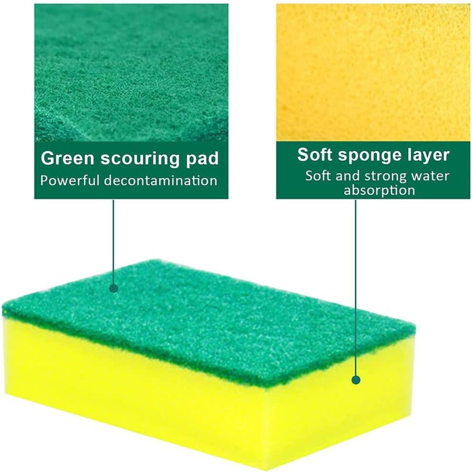 Double-Sided Scrub Sponge (10-Pack) product image