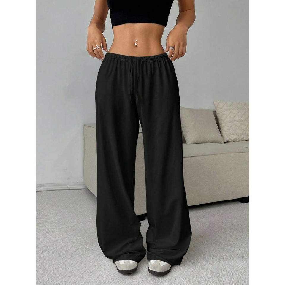 Women's Soft Knit Drawstring Wide Leg Pants product image