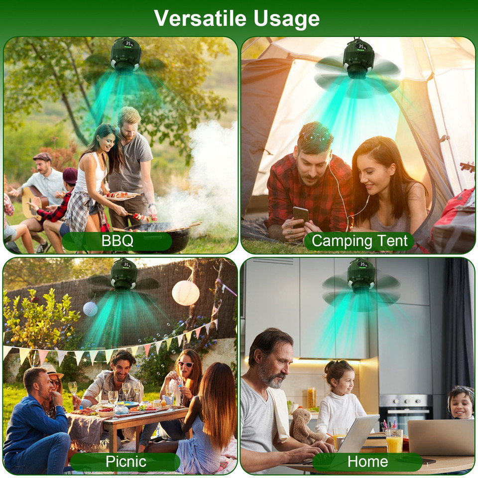 3-in-1 Portable Camping LED Fan product image