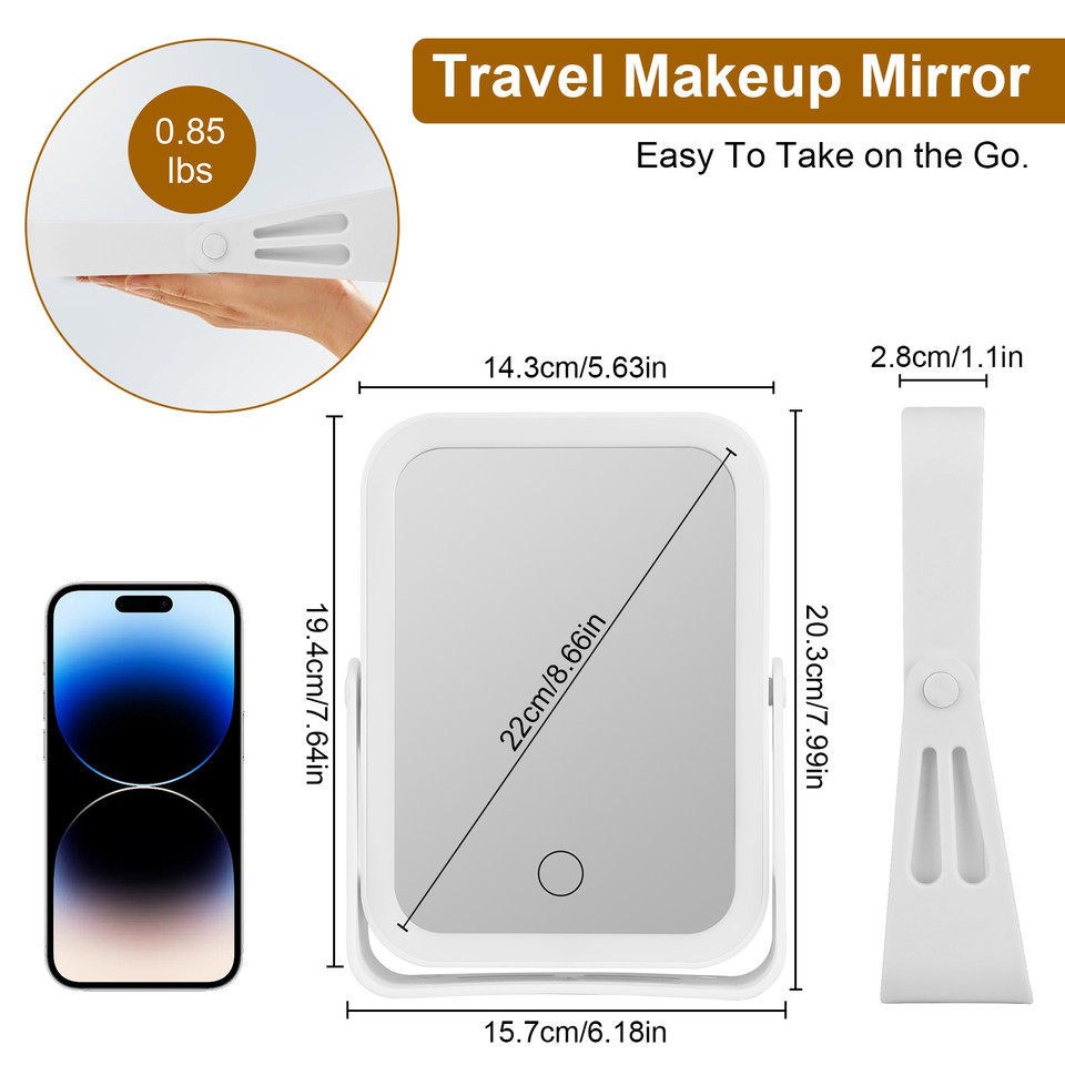 10X Magnifying Lighted Makeup Mirror product image