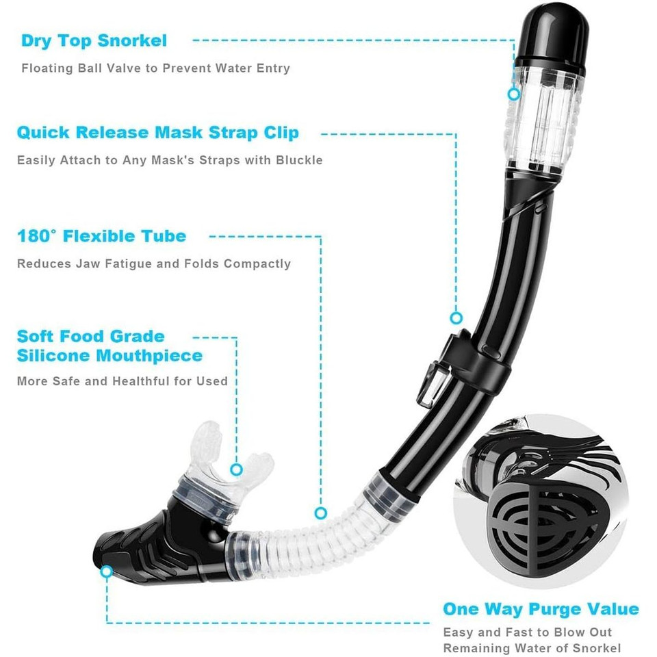 Zipoute Snorkel Dry Top Snorkeling Gear for Adults product image