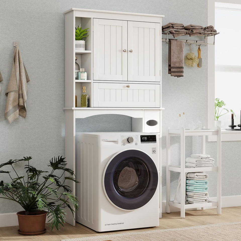 Over the Toilet Storage Cabinet with Toilet Paper Holder product image