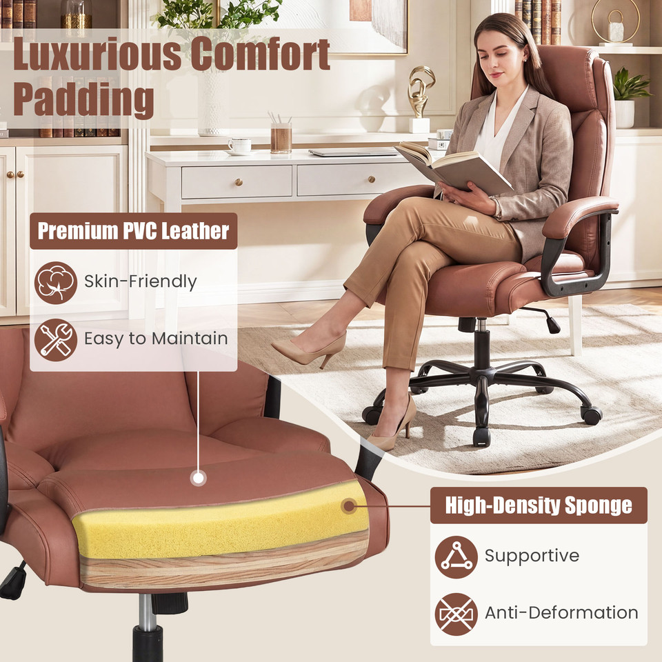 Big & Tall Adjustable High Back Leather Office Chair product image