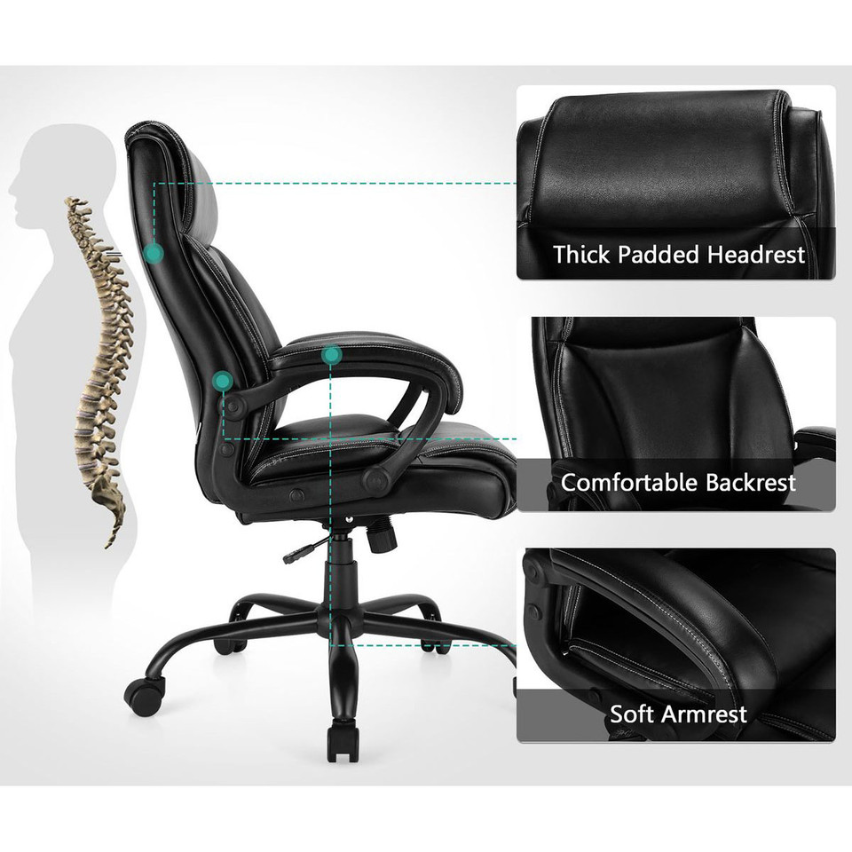 Big & Tall Adjustable High Back Leather Office Chair product image