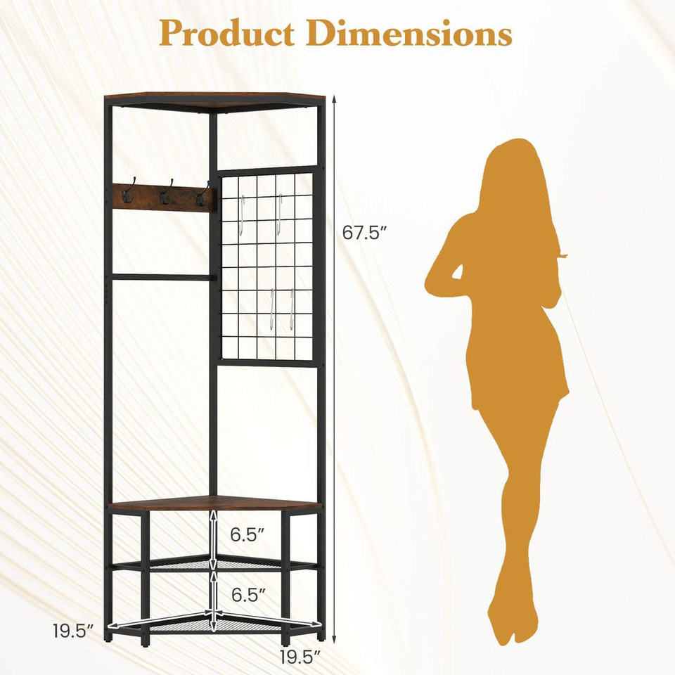Corner Freestanding Coat Rack  product image