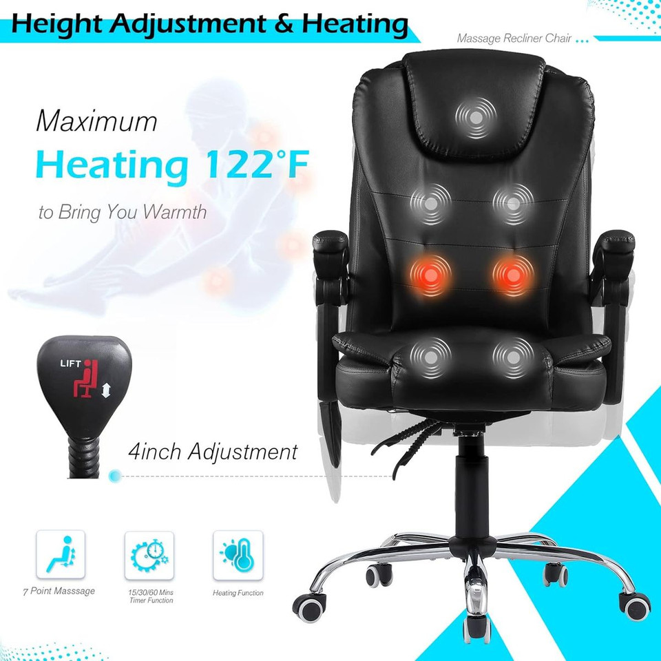 Ergonomic Reclining Office Chair with Optional Footrest product image