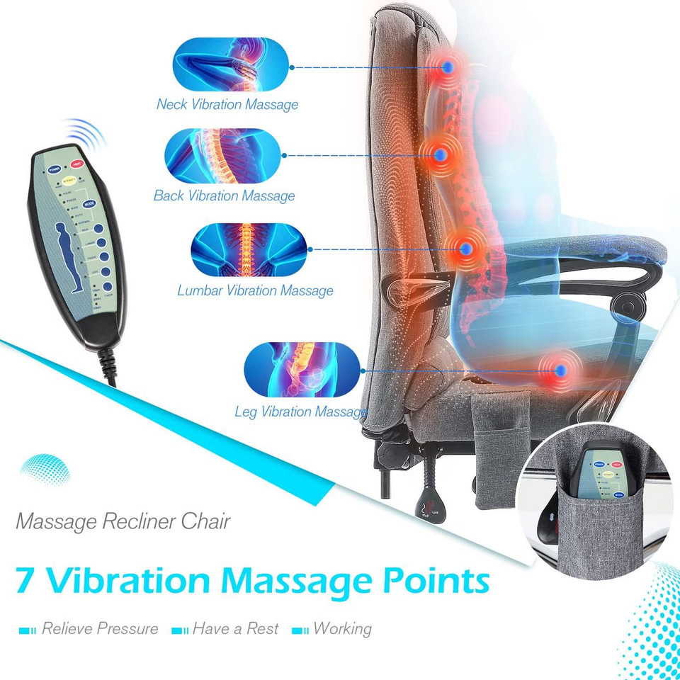 Ergonomic Reclining Office Chair with Optional Footrest product image