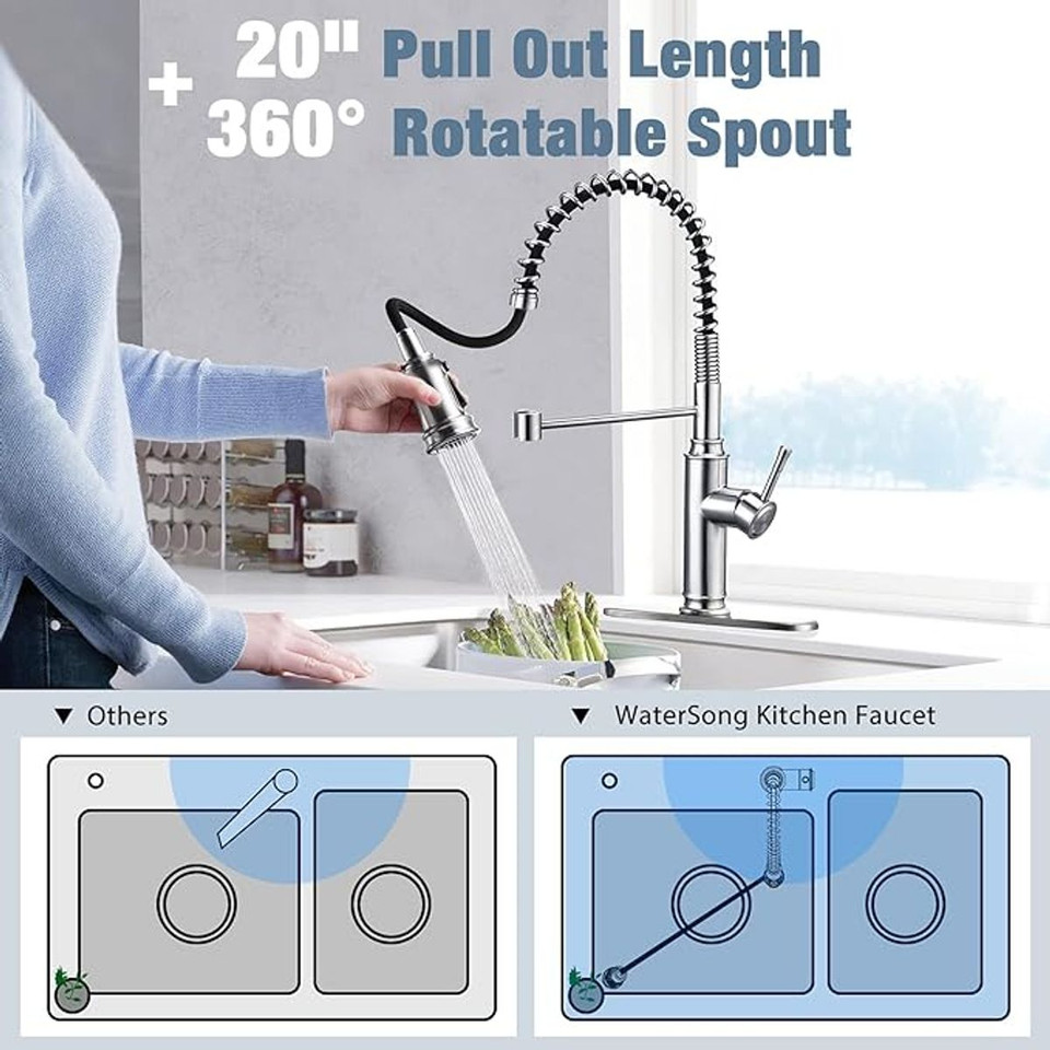 WaterSong Kitchen Sink Pull-Down Faucet product image