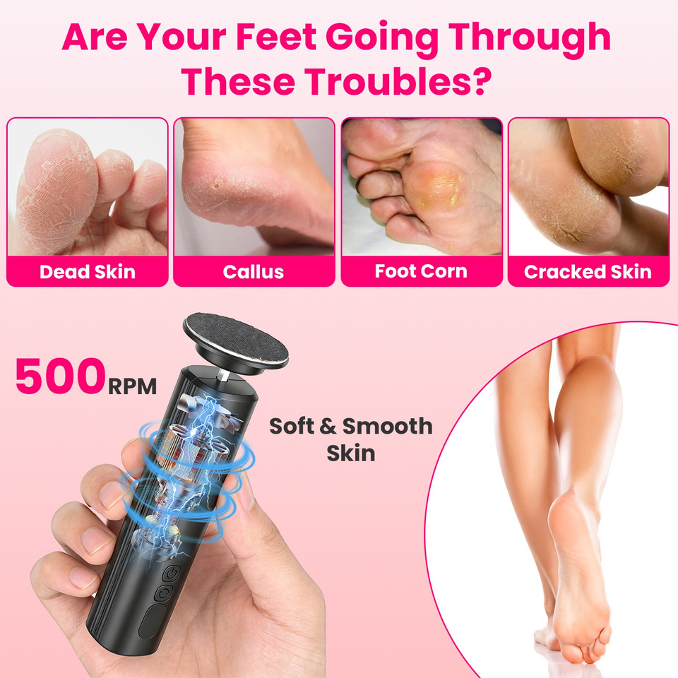 2-In-1 Electric Foot Callus Remover & Nail Grinder product image