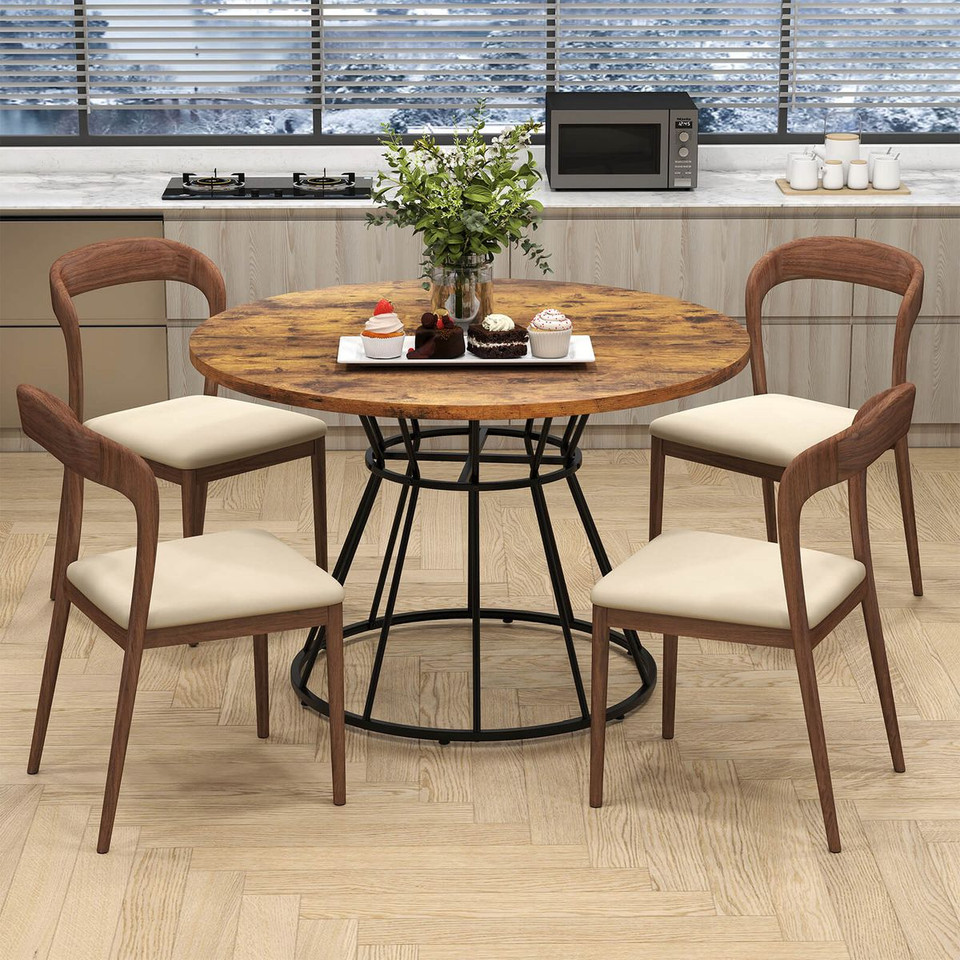 47” Round Dining Table with Wooden Tabletop product image