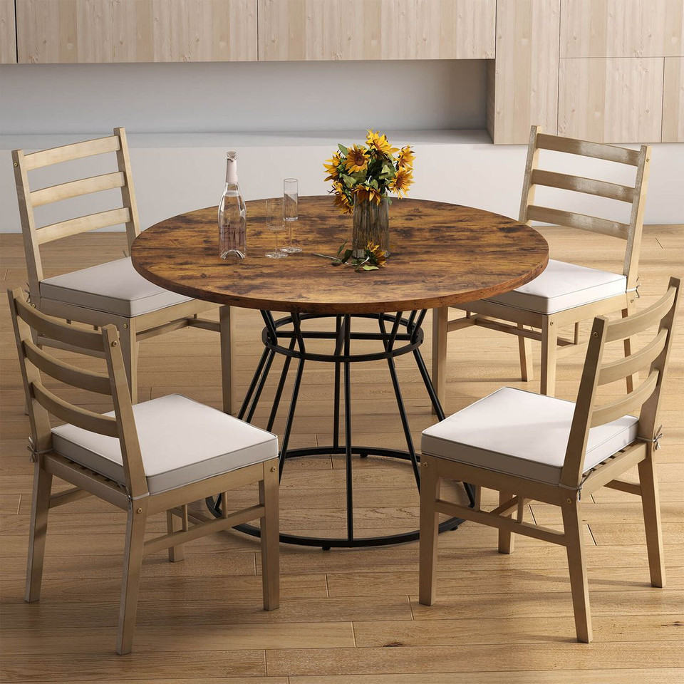 47” Round Dining Table with Wooden Tabletop product image