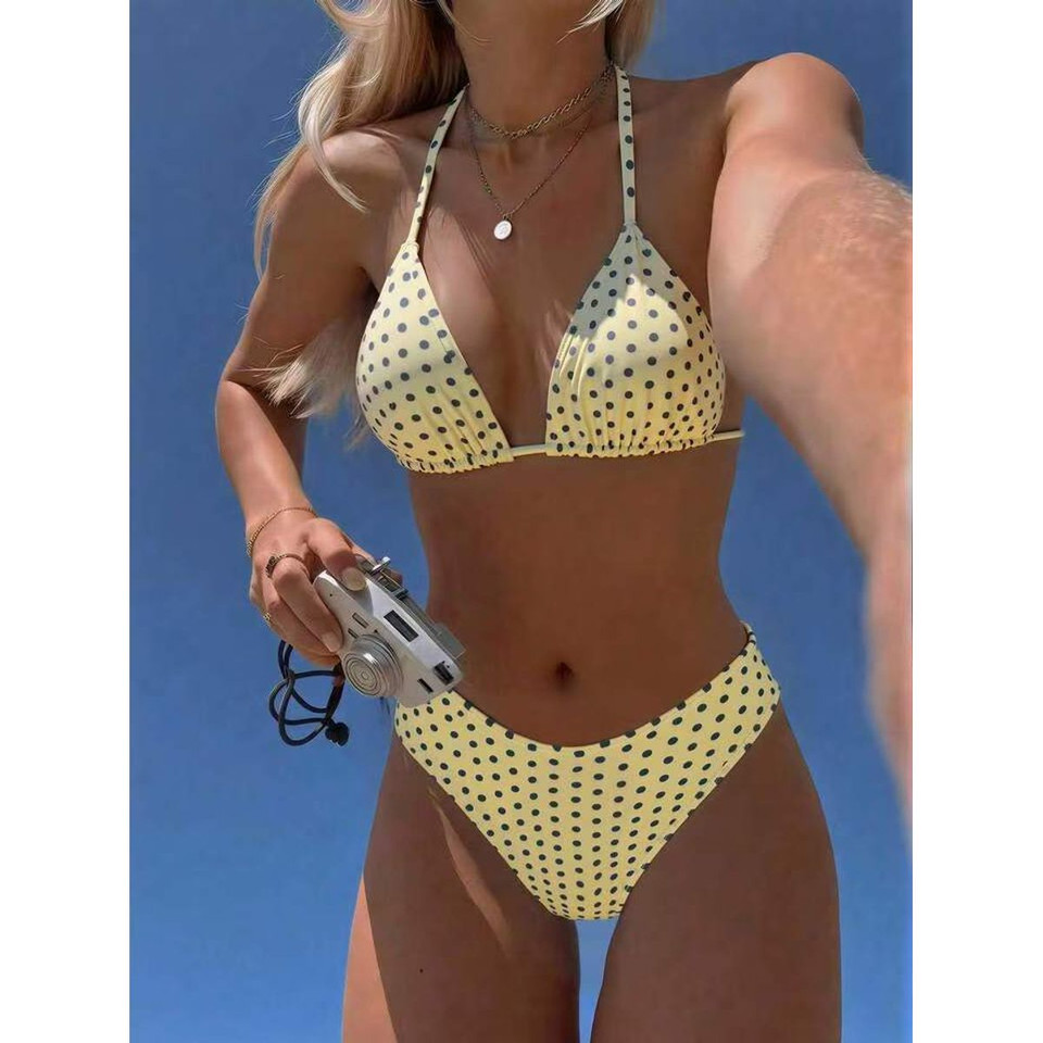 Polka Dot Triangle Bikini Set product image