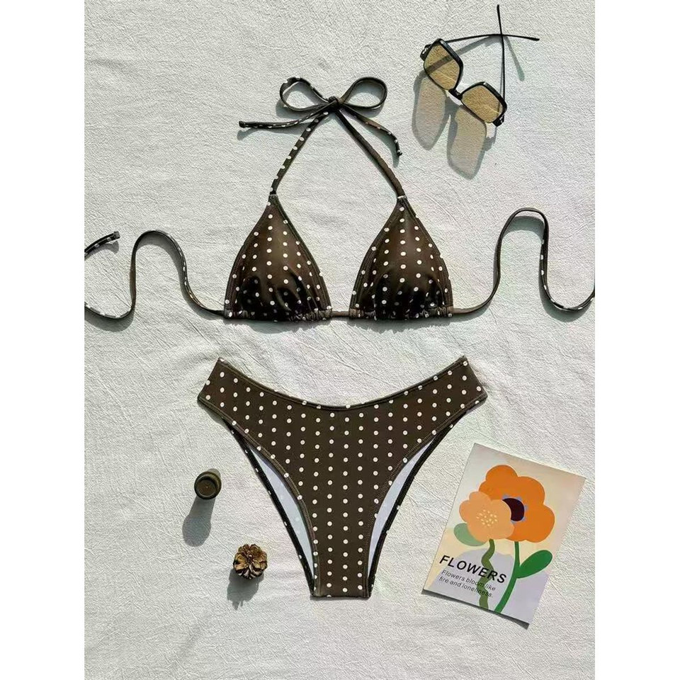 Polka Dot Triangle Bikini Set product image