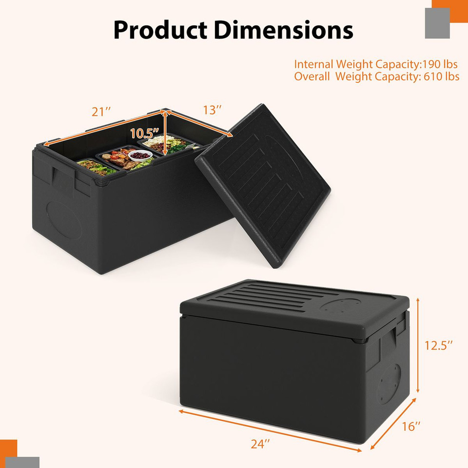 Insulated Food Pan Carrier in Stackable Hot Box product image