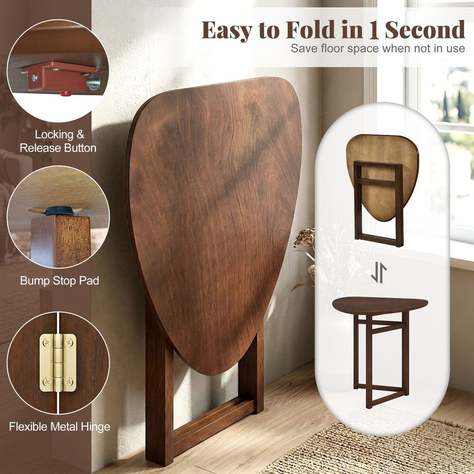Foldable Dining Table with Rubber Wood Legs  product image